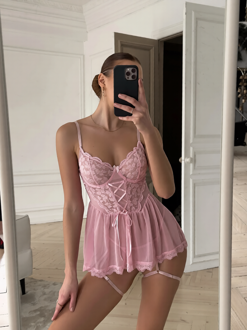 Violette Pembe Babydoll