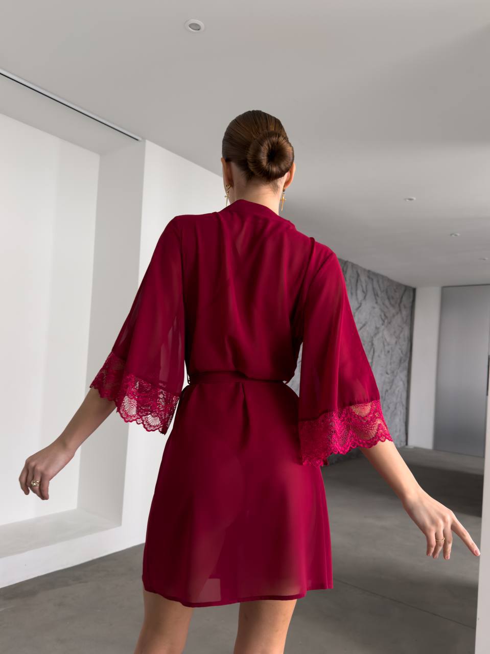 Mirage Premium Kırmızı Sabahlık & Bodysuit Seti