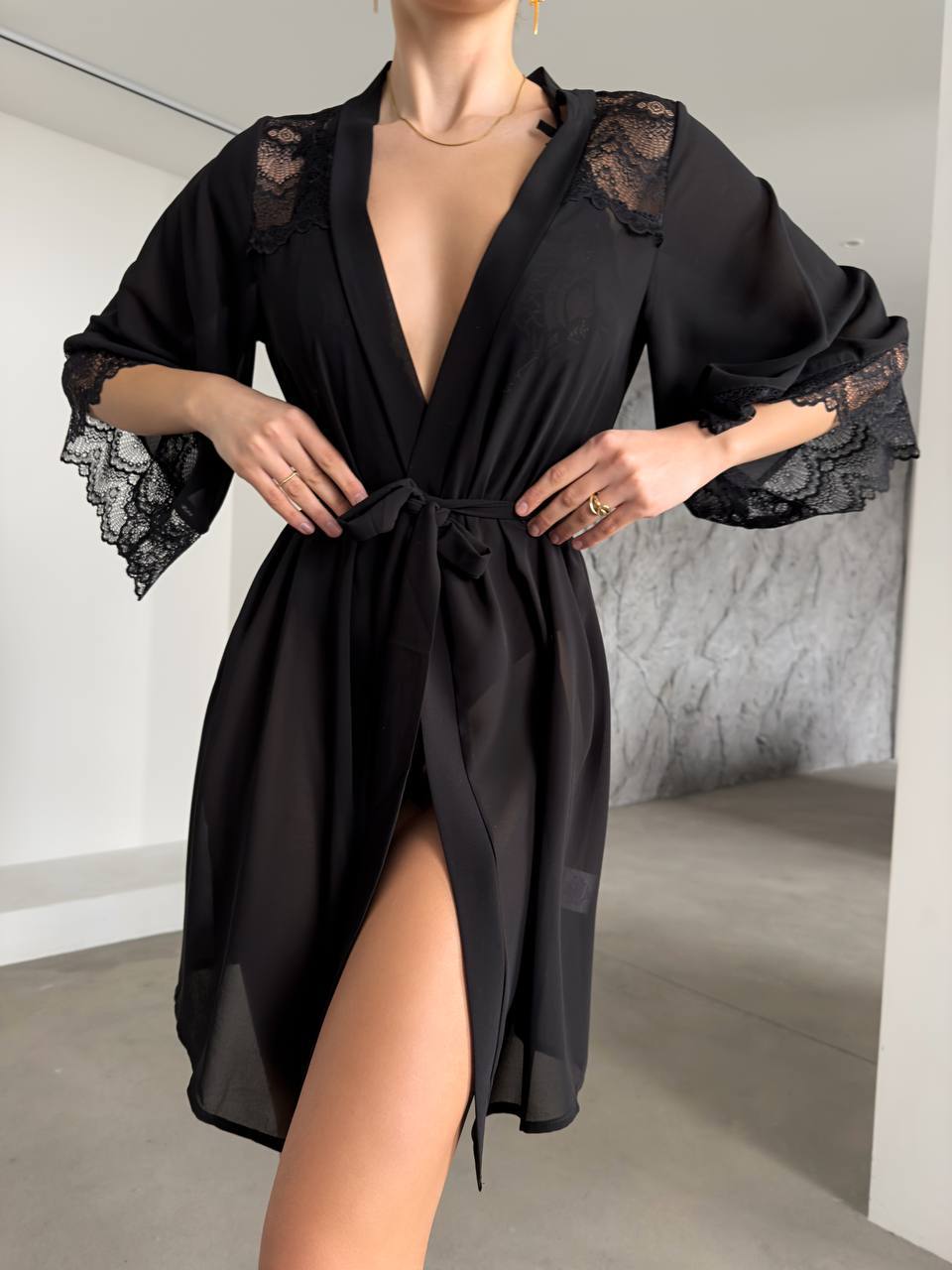 Mirage Premium Siyah Sabahlık & Bodysuit Seti