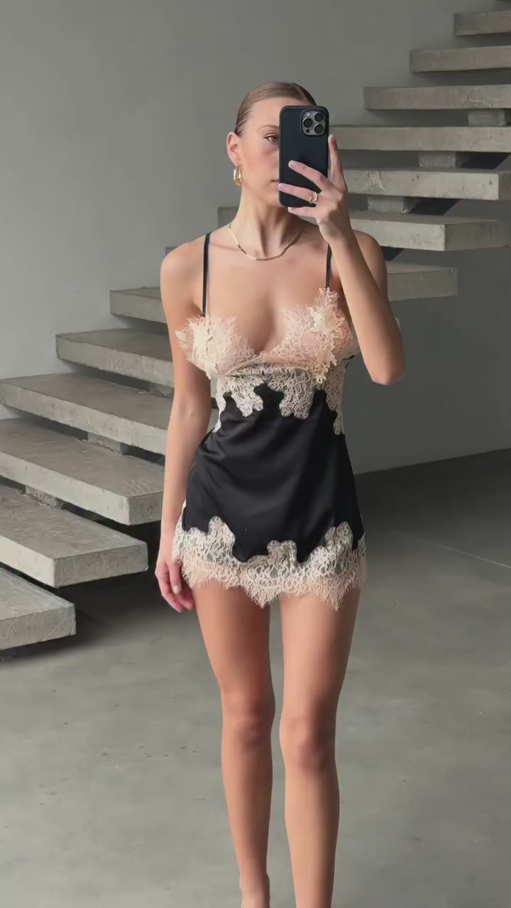 Zyra Siyah Premium Babydoll